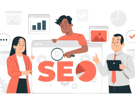 Imagem ilustrativa mostrando a diferença entre H1, H2, H3 e dicas para usá-las sem prejudicar o SEO. Público analisando estratégia de SEO com gráficos e dados.